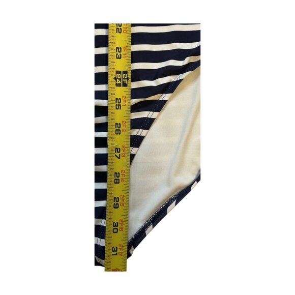 Lands' End Ladies' Swimsuit One Piece Blue and White stripe Soft Cup Medium - Picture 6 of 6